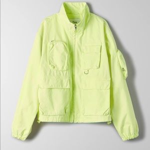 Aritzia Tna Neon yellow overload cargo jacket size small